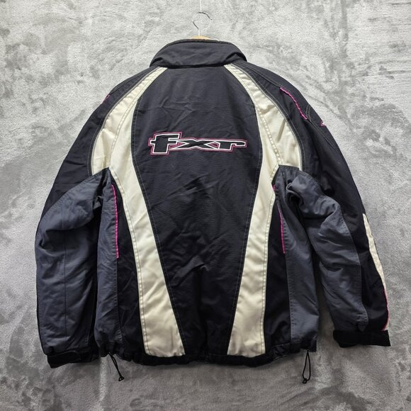FXR Racing Jacket Womens 12 Black White Fusion F.A.S.T. Snowmobile Insulated - Picture 6 of 16